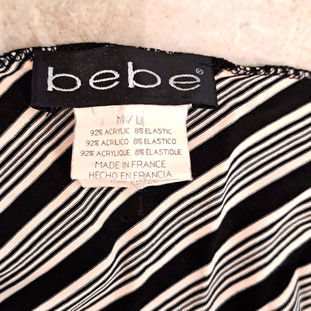 bebe Striped Rhinestone Top - Picture 3 of 3